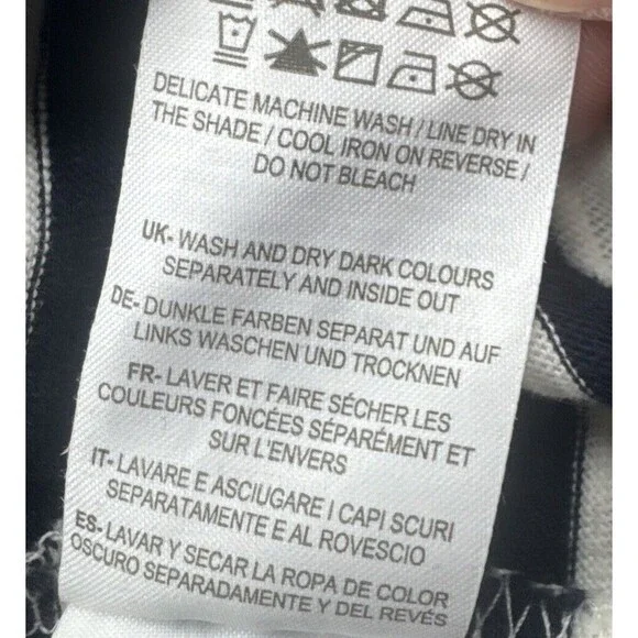 Boden Darcey Jersey BLACK WHITE Striped T Shirt Dress Sz 6R Nautical Travel - Picture 8 of 9